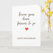 Carte 7st Anniversary – Seven Year Down Forever to Go (Fleur jaune)