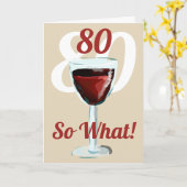 Carte 80 Alors, quel vin rouge motivationnel 80e anniver (Fleur jaune)