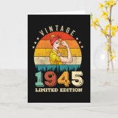 Carte 80 ans Anniversaire 1945 Vintage 80e anniversaire  (Fleur jaune)
