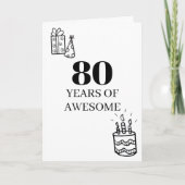 Carte 80 ans de 80e anniversaire extraordinaire (Devant)