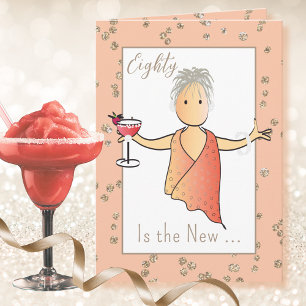 Carte 80 ans Fabulueuses Femmes Cartoon Drôle 80e Annive