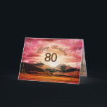 Carte 80 birthday<br><div class="desc">Un beau coucher de soleil sur les montagnes. Customisez cette carte de la façon que vous choisissez.</div>