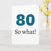 Carte 80 donc ce Drôle Citation Humour 80e anniversaire (Fleur jaune)