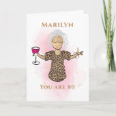 Carte 80 et fabuleux Afro-Américain 80e anniversaire (Devant)