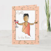 Carte 80 et fabuleux dessin féminin Margarita Anniversai (Devant)