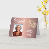 Carte 80 et Fabulous Foliage 80e anniversaire Photo (Fleur jaune)