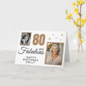 Carte 80 et Fabulous Gold Parties scintillant 2 Photo 80 (Fleur jaune)