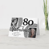 Carte 80 et Fabulous Silver Parties scintillant 2 Photo (Devant)