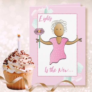 Carte 80 et Fabulous Sweet Ethnic Cartoon Anniversaire