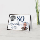 Carte 80 & Legendary Metallic 2 Photos 80e Anniversaire (Devant)