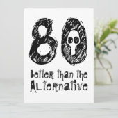 Carte 80 Meilleure que l'alternative 80e anniversaire dr (Debout devant)