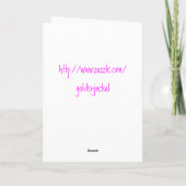 Carte 80ans anniversaire avec collants roses et léotard  (Dos)