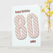 Carte 80e anniversaire (Fleur jaune)