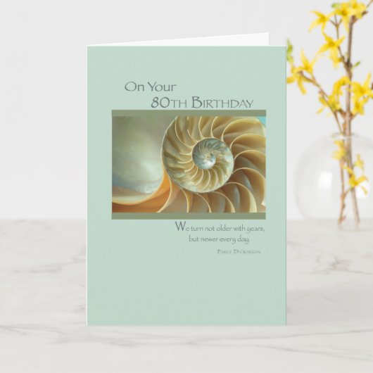 Carte 80e anniversaire (Fleur jaune)