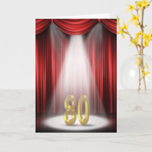 Carte 80e anniversaire (Fleur jaune)