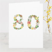 Carte 80e anniversaire (Fleur jaune)