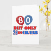 Carte 80e anniversaire (Fleur jaune)