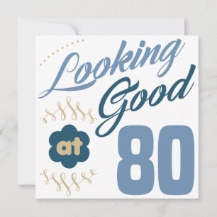 Carte 80e anniversaire à l'air bon