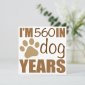 Carte 80e anniversaire année de chien (Debout devant)