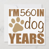 Carte 80e anniversaire année de chien (Devant)