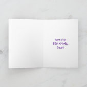 Carte 80e anniversaire : Arc-en-ciel amusant inspiré par (Intérieur)