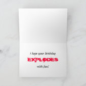 Carte 80e anniversaire avec feux d'artifice (Intérieur)