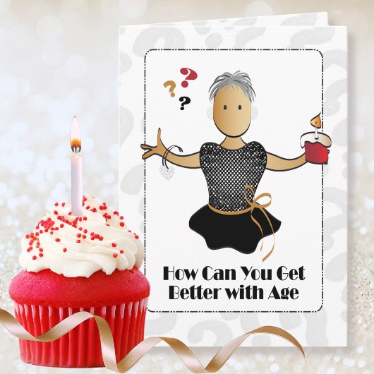 Carte 80e anniversaire Compliments pour elle Douce Ethni