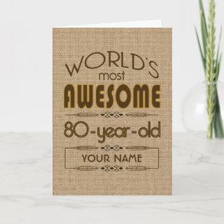 Carte 80e anniversaire de célébration du monde meilleur