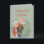 Carte 80e anniversaire de Funny Golden Years<br><div class="desc">Joyeux 80e anniversaire Eighty Birthday Funny Golden Years Old Age Humour</div>