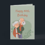 Carte 80e anniversaire de Funny Golden Years<br><div class="desc">Joyeux 80e anniversaire Eighty Birthday Funny Golden Years Old Age Humour</div>