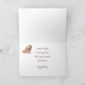 Carte 80e anniversaire de Funny Insulting Cute Curious B (Intérieur)