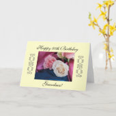 Carte 80e anniversaire de grand-mère (Fleur jaune)