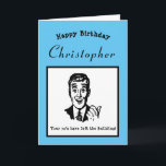 Carte 80e anniversaire de la Rétro Retro de Funny<br><div class="desc">Dites anniversaire heureux et amusez-vous avec cette carte d'anniversaire de style rétro vintage. Facilement customisé en utilisant le modèle fourni.</div>