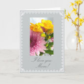 Carte 80e anniversaire de maman (Fleur jaune)