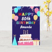 Carte 80e anniversaire du Jour des Ballons (Fleur jaune)