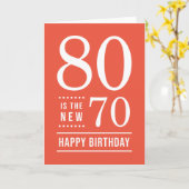 Carte 80e anniversaire Editable Color 80 est le nouveau  (Fleur jaune)