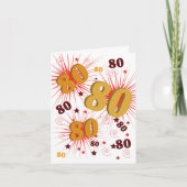 Carte 80e anniversaire Explosion de la célébration (Devant)
