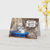 Carte 80e anniversaire Humour de Pélicans (Fleur jaune)