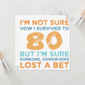 Carte 80e anniversaire Légende (Devant/Arrière en situation)