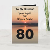 Carte 80e anniversaire Mari toujours brillant (Devant)