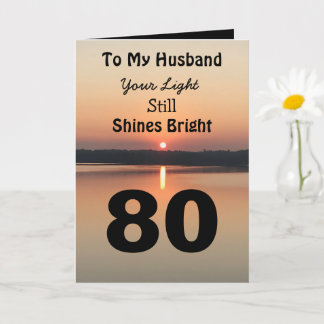 Carte 80e anniversaire Mari toujours brillant