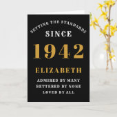 Carte 80e Anniversaire Né 1942 Aimé Ajouter Votre Nom No (Fleur jaune)