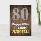 Carte 80e anniversaire : Pays inspiré par l'Ouest Look, (Devant)