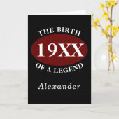 Carte 80e anniversaire personnalisé Naissance d'une lége (Fleur jaune)