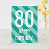 Carte 80e anniversaire pour 80 ans hommes ou femme (Fleur jaune)