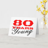 Carte 80e anniversaire pour 80 ans jeunes hommes o (Fleur jaune)
