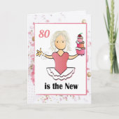 Carte 80e anniversaire pour elle - Amusant et amus (Devant)