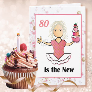 Carte 80e anniversaire pour elle - Amusant et amus