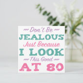 Carte 80e anniversaire pour les femmes (Debout devant)