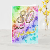 Carte 80e anniversaire pour quelqu'un Fabulous (Fleur jaune)